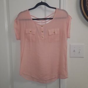 Blush Pink Sheer Top